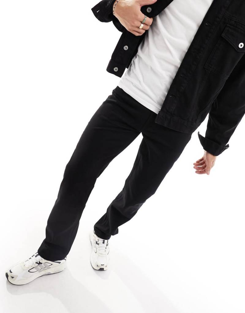 ASOS DESIGN - Jeans mit geradem Bein in Tiefschwarz von ASOS DESIGN