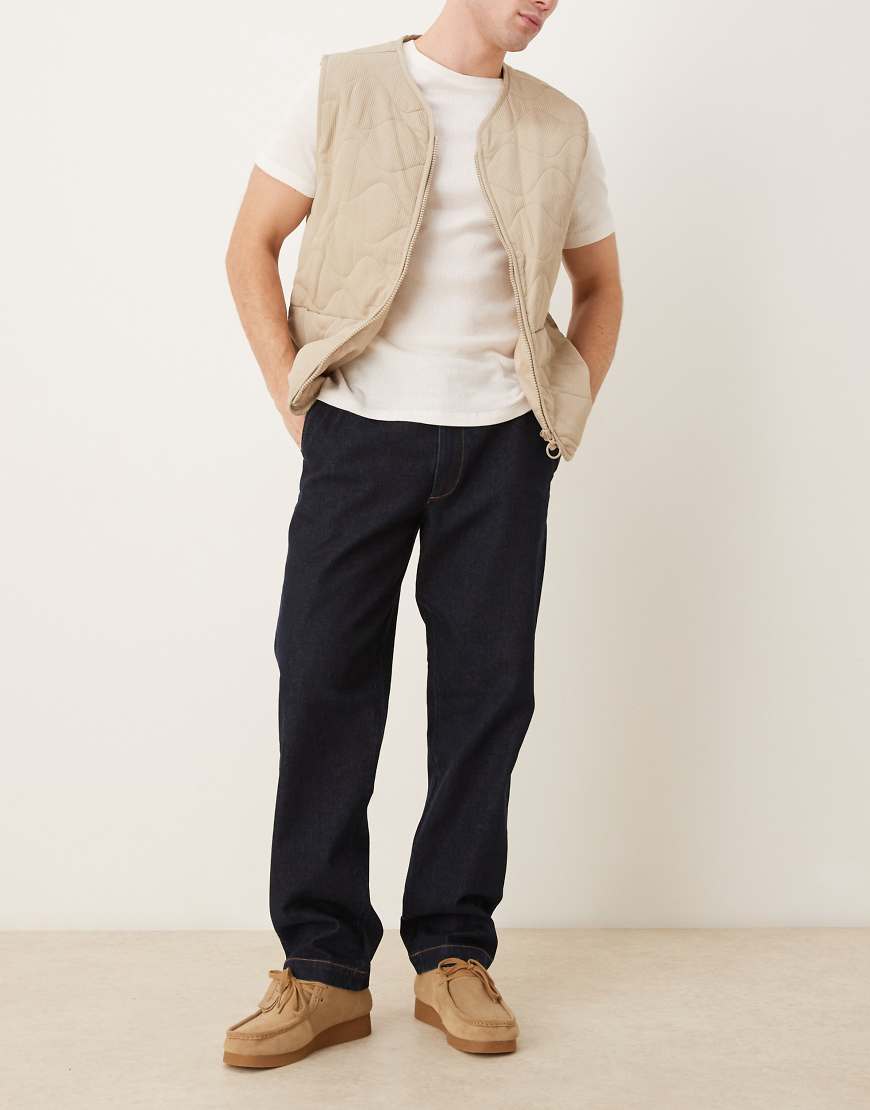 ASOS DESIGN - Straight Jeans in Raw-Waschung-Schwarz von ASOS DESIGN