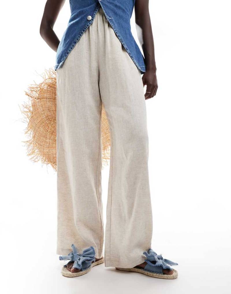 ASOS DESIGN - Jem - Espadrilles-Pantoletten aus Jeansstoff mit Schleifendetail-Blau von ASOS DESIGN