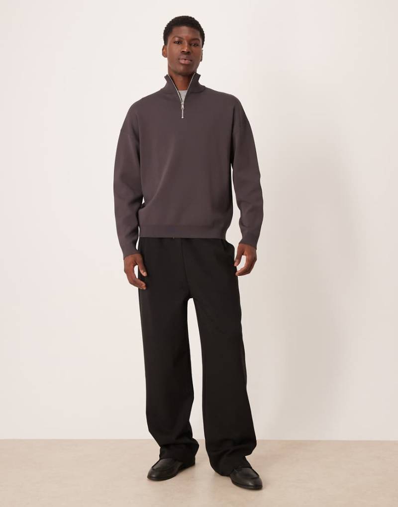 ASOS DESIGN - Jogginghose in Schwarz mit weitem Bein von ASOS DESIGN