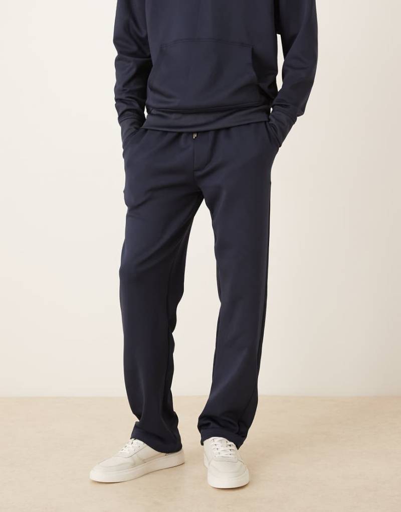 ASOS DESIGN - Jogginghose mit geradem Schnitt in Marineblau, Kombiteil von ASOS DESIGN