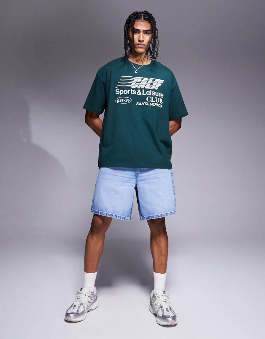 ASOS DESIGN - Jeans-Jorts in verwaschenem Hellblau in Standard-Länge ASOS DESIGN - Jeans-Jorts in verwaschenem Hellblau in Standard-Länge von ASOS DESIGN