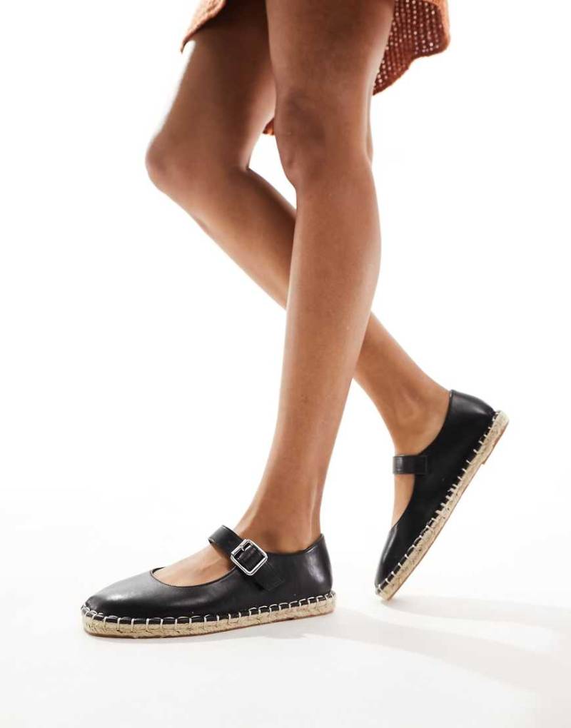 ASOS DESIGN - Juliette - Espadrilles im Mary-Jane-Stil in Schwarz von ASOS DESIGN