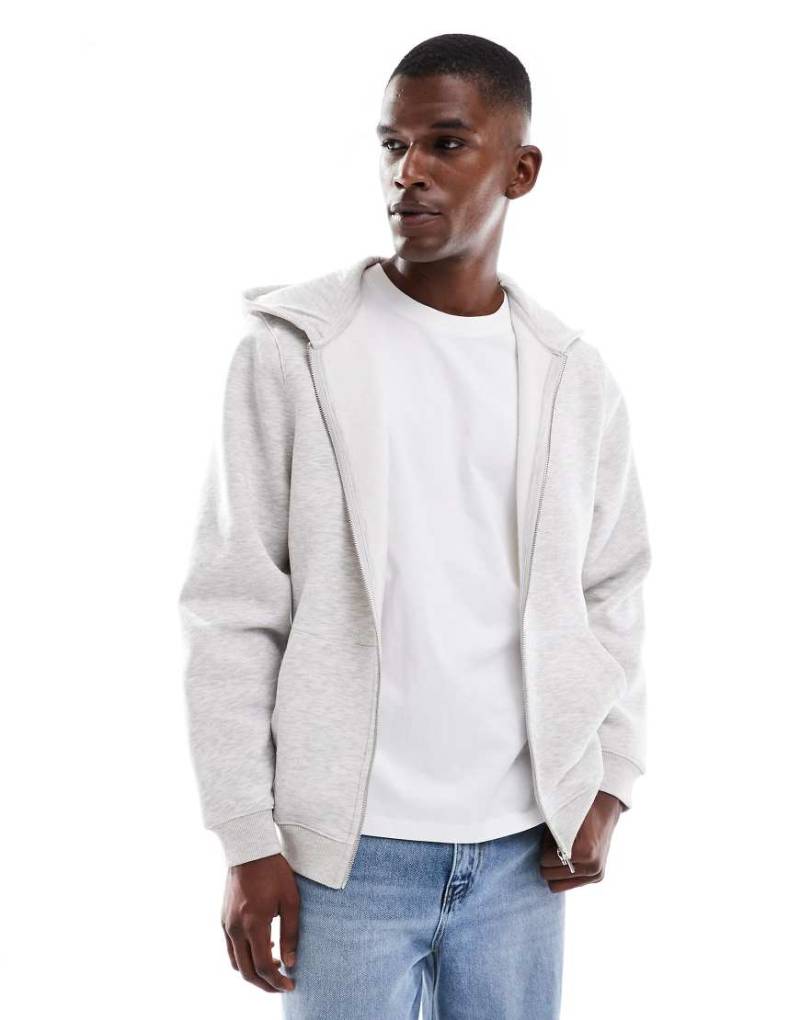 ASOS DESIGN - Kapuzenpullover in Weißer Kalk-Grau von ASOS DESIGN
