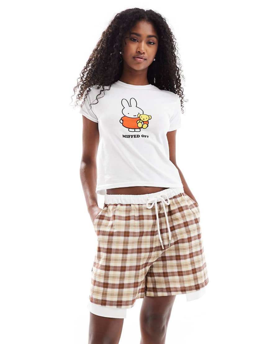 ASOS DESIGN - Karierte Boxershorts mit Kontrast-Bund-Bunt von ASOS DESIGN