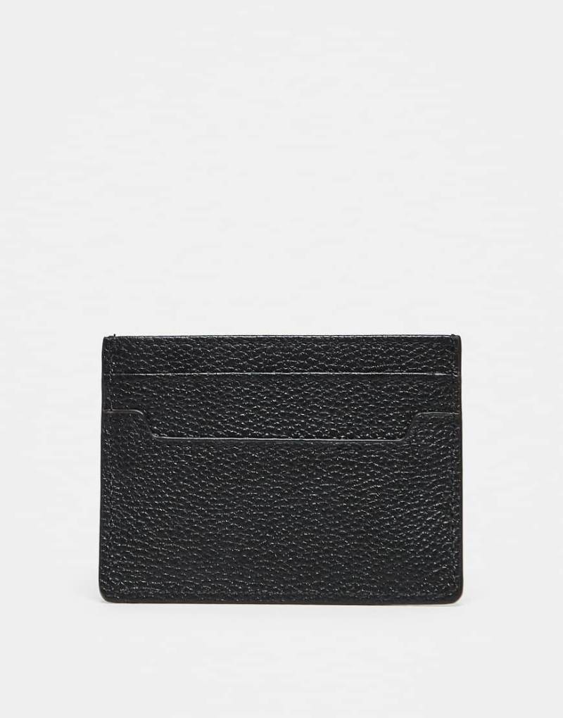 ASOS DESIGN - Kartenetui aus genarbtem Leder in Schwarz von ASOS DESIGN