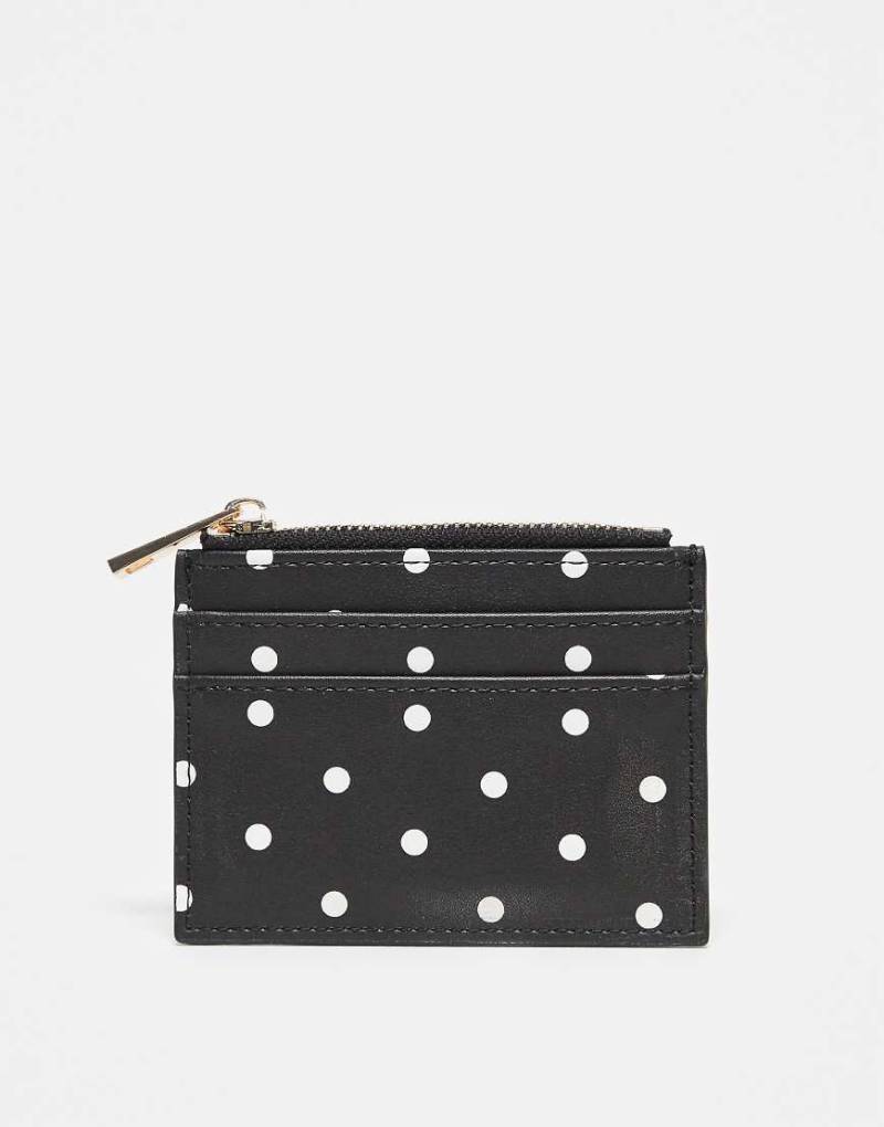 ASOS DESIGN - Kartenetui in Schwarz-Weiß mit Polka Dots-Bunt von ASOS DESIGN