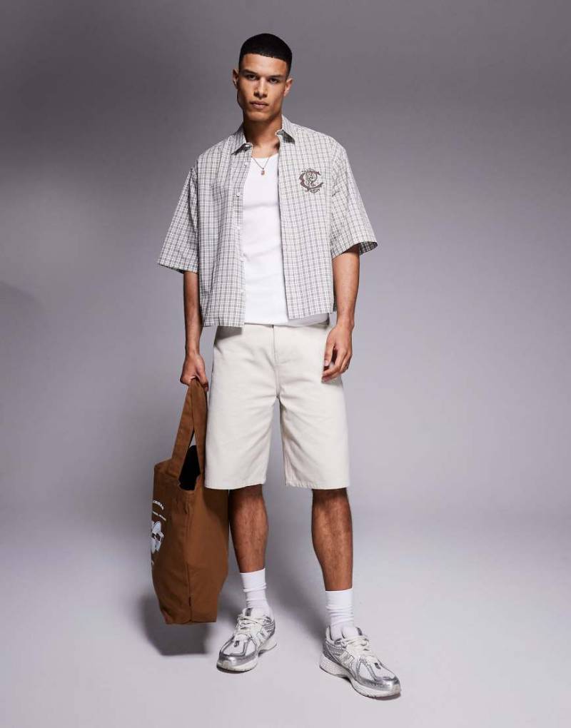 ASOS DESIGN - Kastiges Oversize-Hemd in Grün kariert von ASOS DESIGN