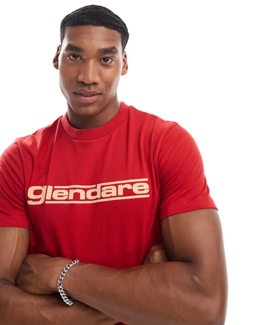ASOS DESIGN - Kastiges T-Shirt in Rot mit Textprint ASOS DESIGN - Kastiges T-Shirt in Rot mit Textprint von ASOS DESIGN
