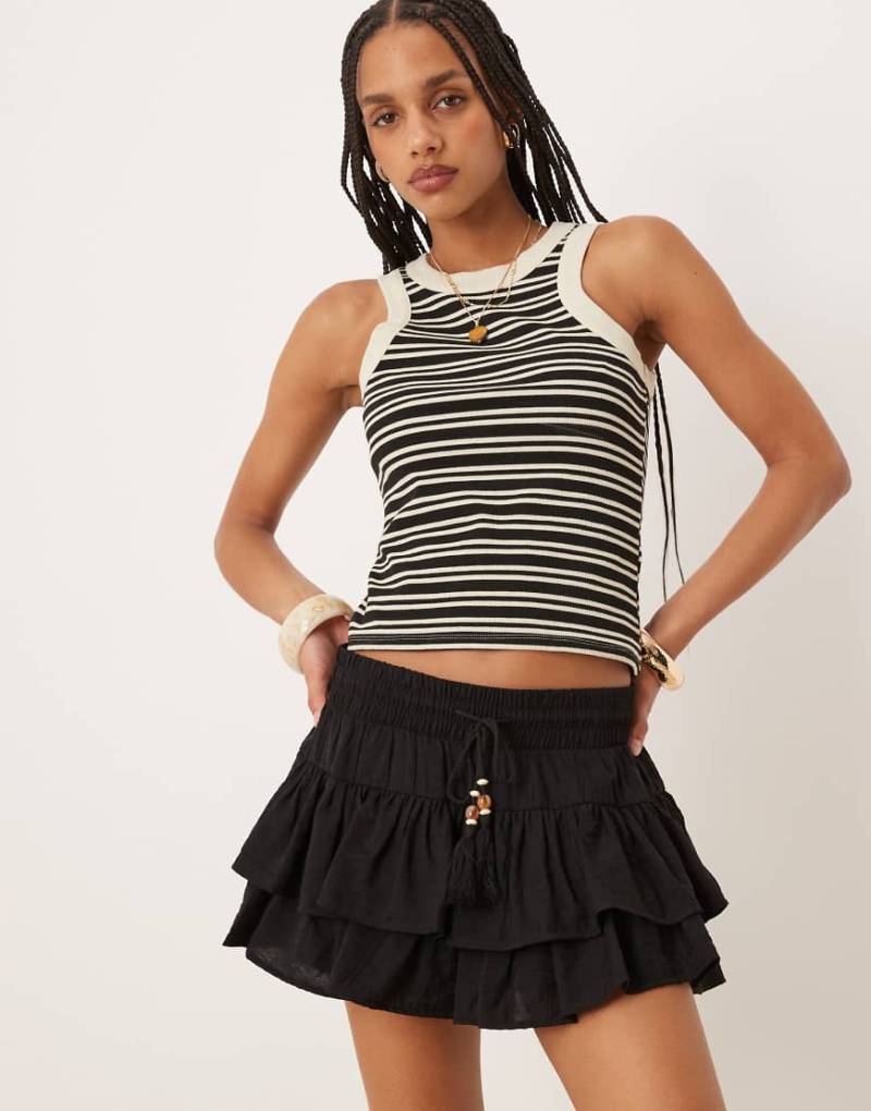 ASOS DESIGN - Knicker-Shorts zum Reinschlüpfen in Schwarz mit gerafftem Detail ASOS DESIGN - Knicker-Shorts zum Reinschlüpfen in Schwarz mit gerafftem Detail von ASOS DESIGN