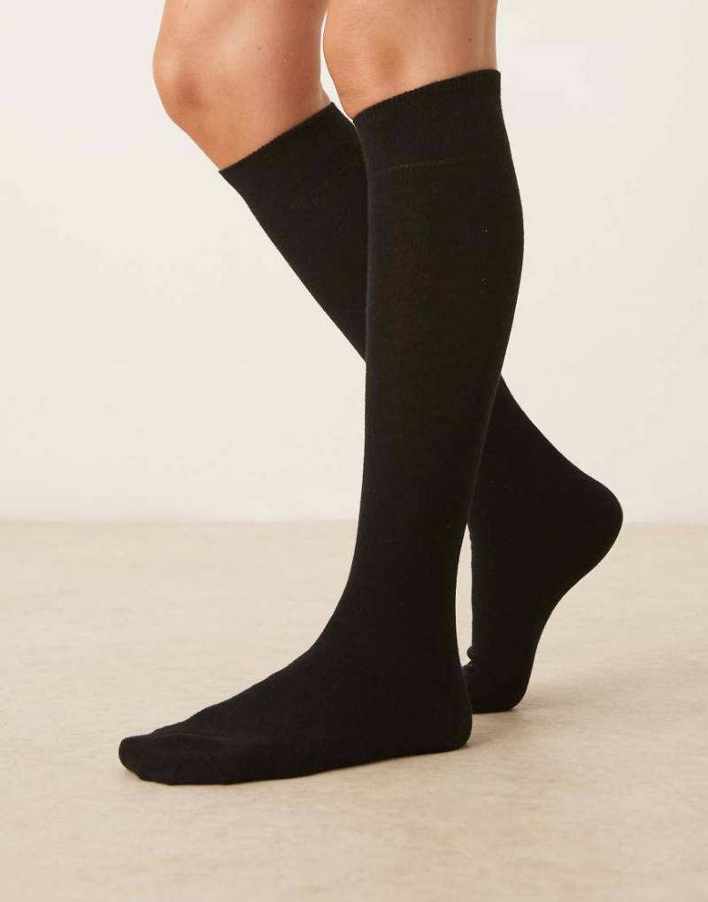 ASOS DESIGN - Kniestrümpfe in Schwarz von ASOS DESIGN