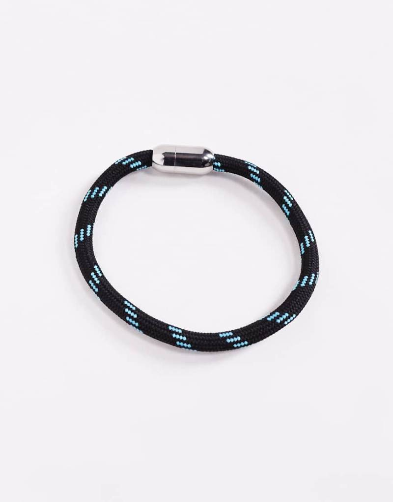 ASOS DESIGN - Mehrfarbiges Kordel-Armband mit Clipverschluss-Marineblau von ASOS DESIGN