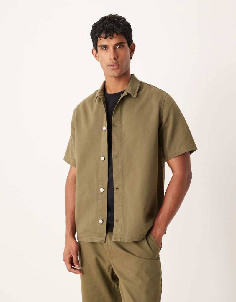 ASOS DESIGN - Kurzärmliges Relaxed-Fit-T-Shirt in Khaki, Kombiteil-Grün von ASOS DESIGN