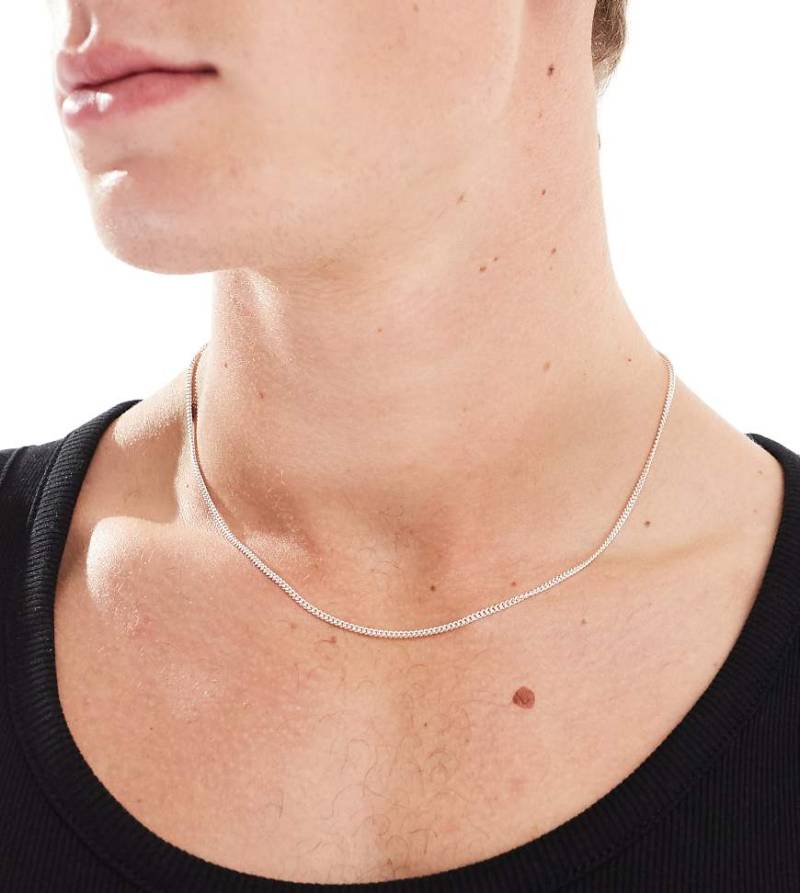 ASOS DESIGN - Kurze, silberfarbene Halskette aus Sterlingsilber von ASOS DESIGN