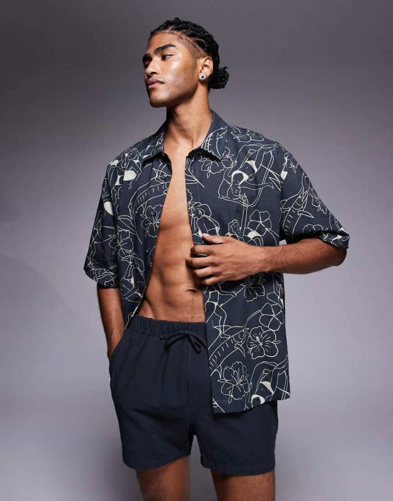 ASOS DESIGN - Kurze Shorts in Schwarz, Kombiteil von ASOS DESIGN