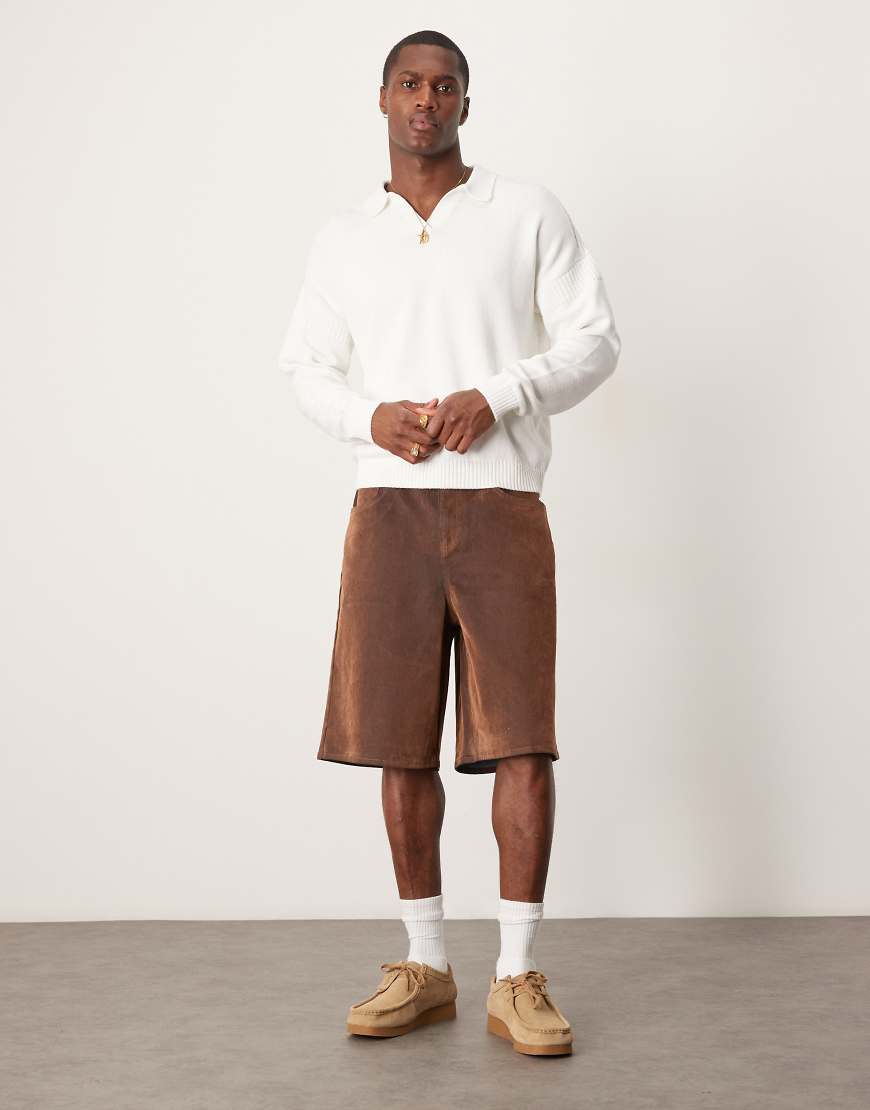 ASOS DESIGN - Lange Jeans-Jorts in Hellbraun-Neutral ASOS DESIGN - Lange Jeans-Jorts in Hellbraun-Neutral von ASOS DESIGN