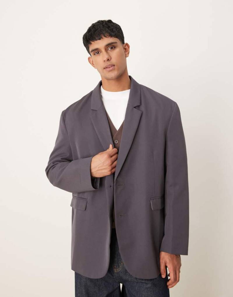 ASOS DESIGN - Lässig geschnittener Oversize-Blazer in Anthrazit-Grau von ASOS DESIGN