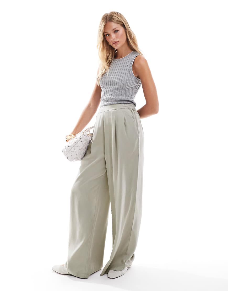 ASOS DESIGN - Lässige Schlupfhose in Grau mit weitem Schnitt von ASOS DESIGN