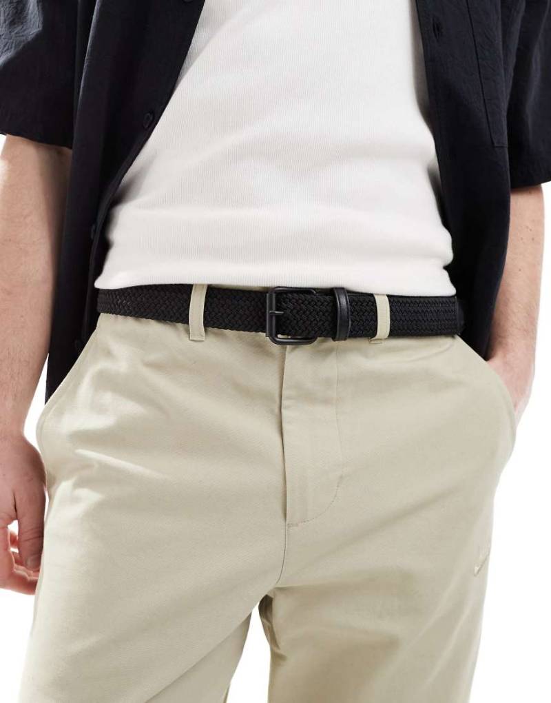 ASOS DESIGN - Lässiger Flechtgürtel in Schwarz von ASOS DESIGN