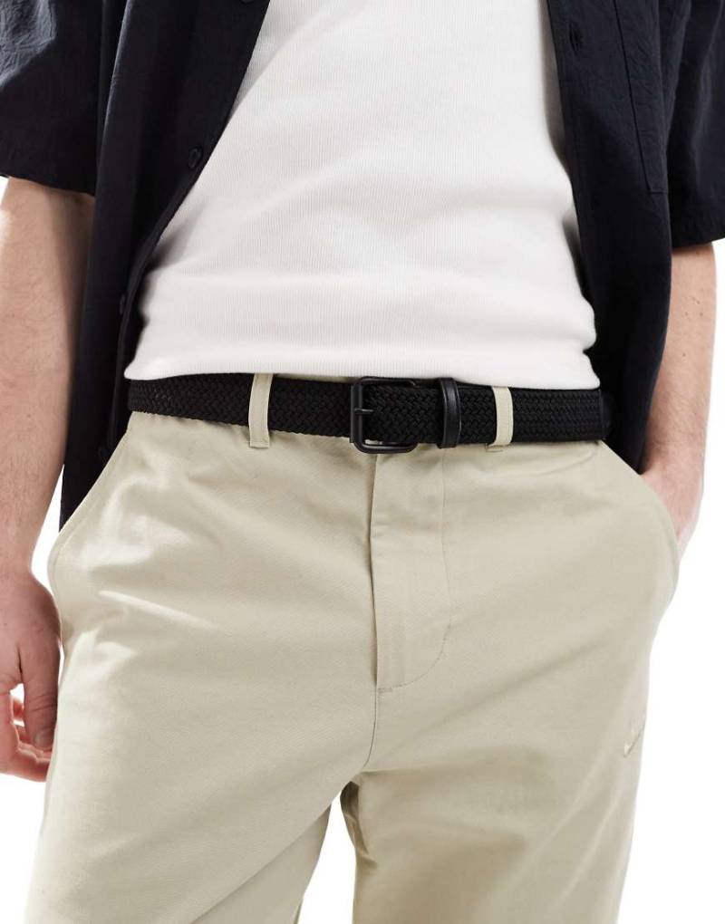 ASOS DESIGN - Lässiger Flechtgürtel in Schwarz von ASOS DESIGN
