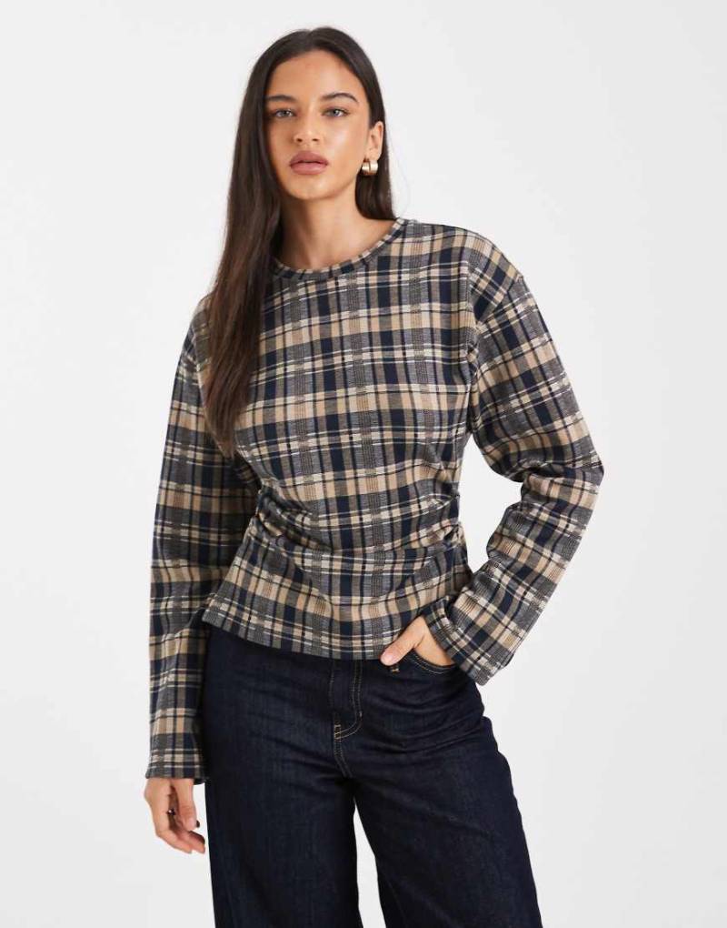 ASOS DESIGN - Langärmliges Oberteil mit Korsett-Taille und Schotten-Karomuster-Bunt ASOS DESIGN - Langärmliges Oberteil mit Korsett-Taille und Schotten-Karomuster-Bunt von ASOS DESIGN