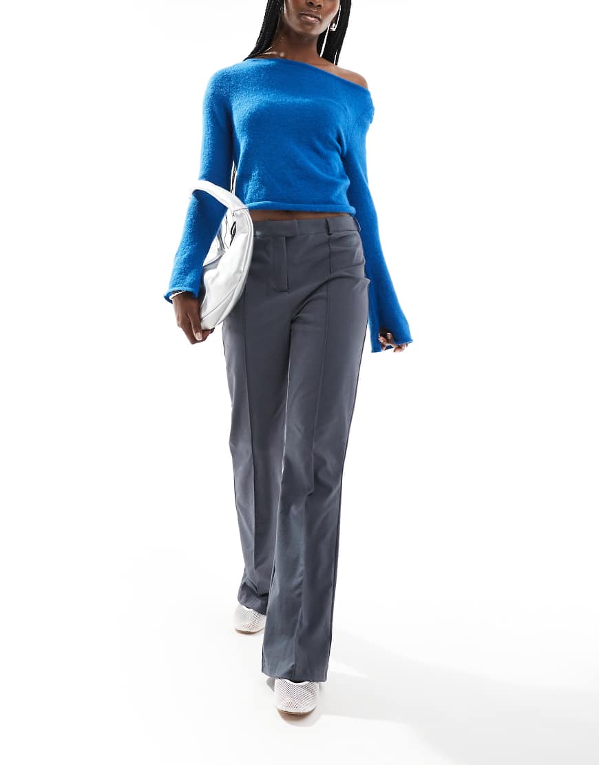 ASOS DESIGN - Lange Hose in Schiefergrau mit schmalem Schnitt ASOS DESIGN - Lange Hose in Schiefergrau mit schmalem Schnitt von ASOS DESIGN