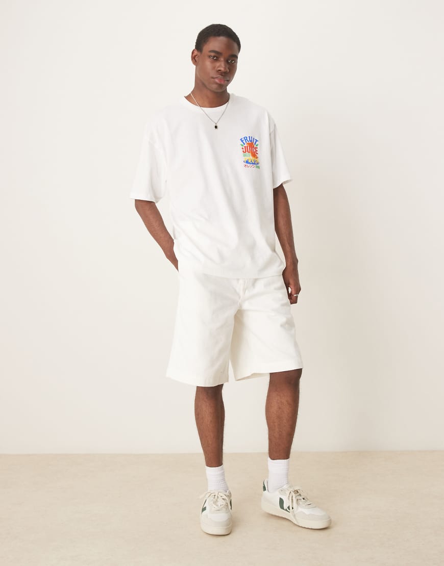 ASOS DESIGN - Lange Shorts in Steinbeige mit Bundfalten-Neutral ASOS DESIGN - Lange Shorts in Steinbeige mit Bundfalten-Neutral von ASOS DESIGN