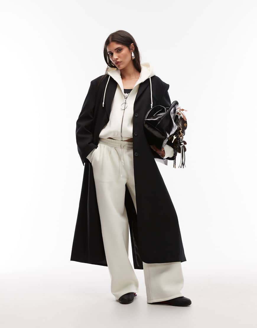 ASOS DESIGN - Langer Blazer in Schwarz mit Schulterpolstern und maskulinem Flair von ASOS DESIGN