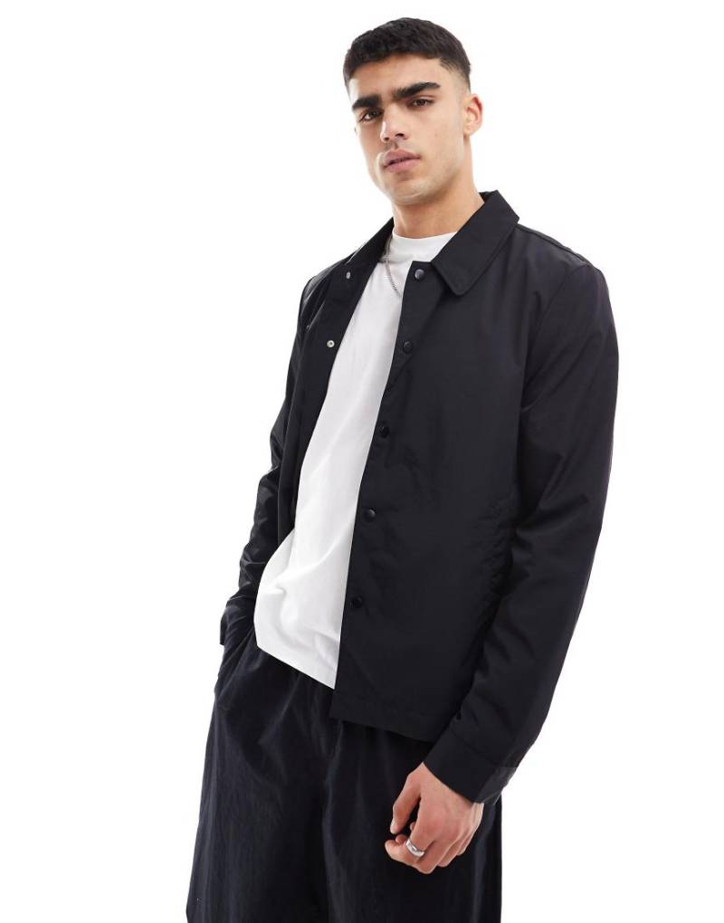 ASOS DESIGN - Leichte Harrington-Jacke in Schwarz von ASOS DESIGN