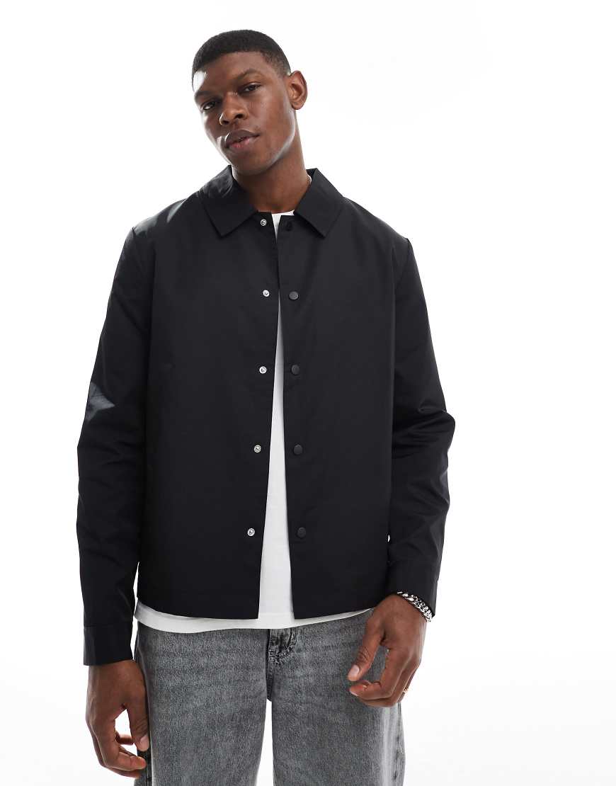 ASOS DESIGN - Leichte Trainerjacke in Schwarz von ASOS DESIGN