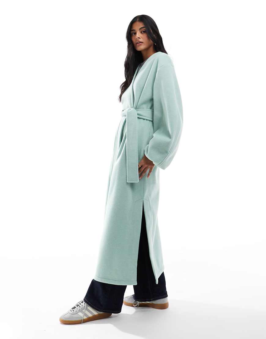ASOS DESIGN - Leichter, eleganter Longline-Mantel in Salbeigrün-Keine Farbe ASOS DESIGN - Leichter, eleganter Longline-Mantel in Salbeigrün-Keine Farbe von ASOS DESIGN
