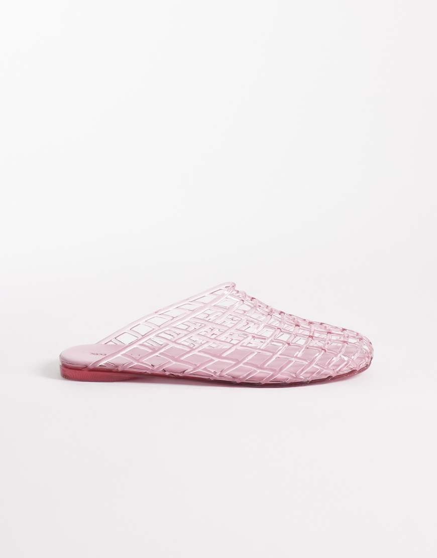 ASOS DESIGN - Lennox - Jelly-Pantoletten in Rosa von ASOS DESIGN