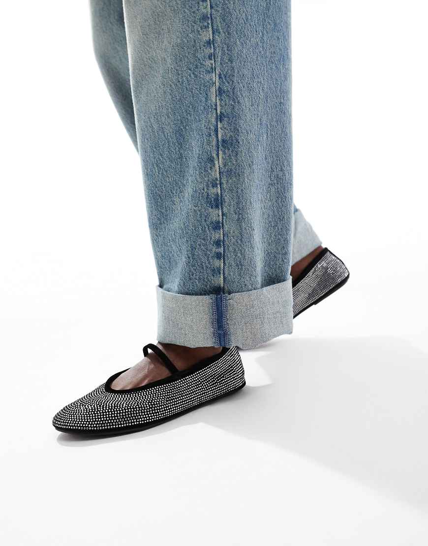 ASOS DESIGN - Liberate - Verzierte Mary-Jane-Ballerinas in Schwarz ASOS DESIGN - Liberate - Verzierte Mary-Jane-Ballerinas in Schwarz von ASOS DESIGN