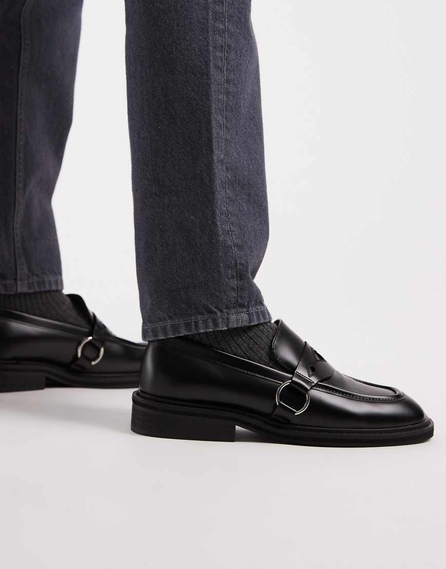 ASOS DESIGN - Loafer in Schwarz mit Western-Details von ASOS DESIGN