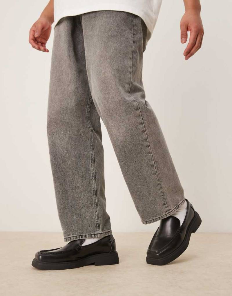 ASOS DESIGN - Loafer in Schwarz mit eckiger Spitze von ASOS DESIGN