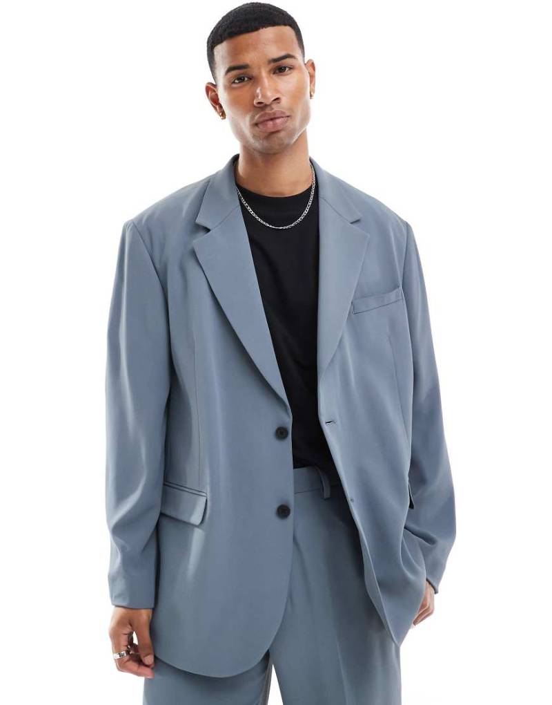 ASOS DESIGN - Locker geschnittene Oversize-Anzugjacke in Blau von ASOS DESIGN