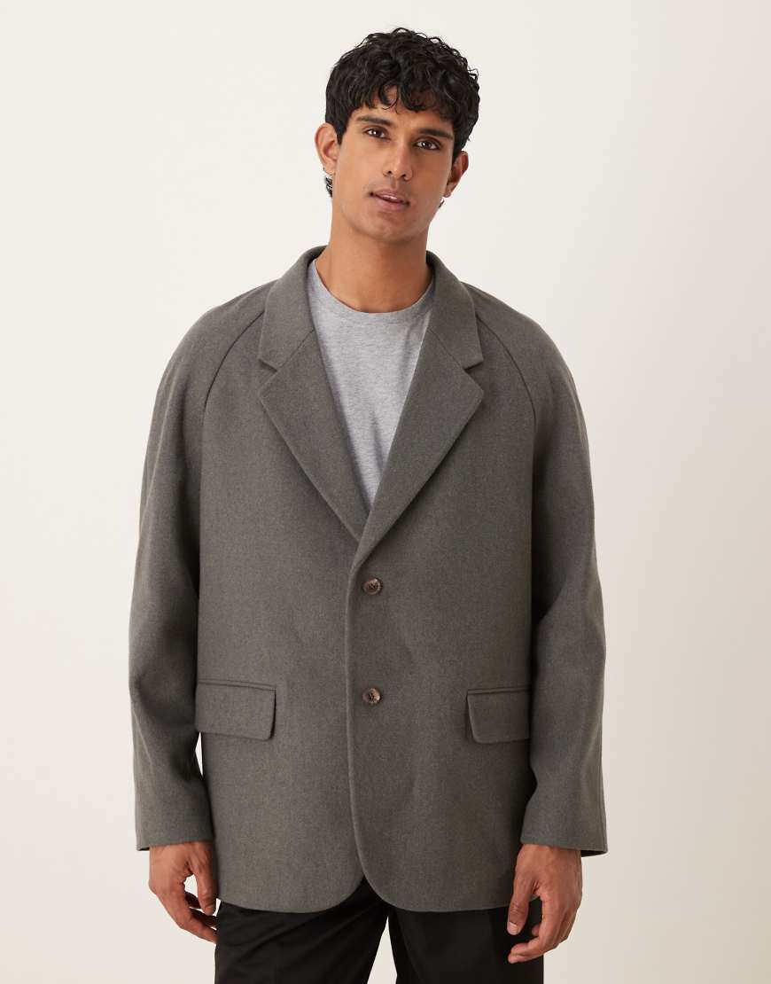 ASOS DESIGN - Locker geschnittener Oversize-Anzugblazer in Anthrazit-Grau von ASOS DESIGN