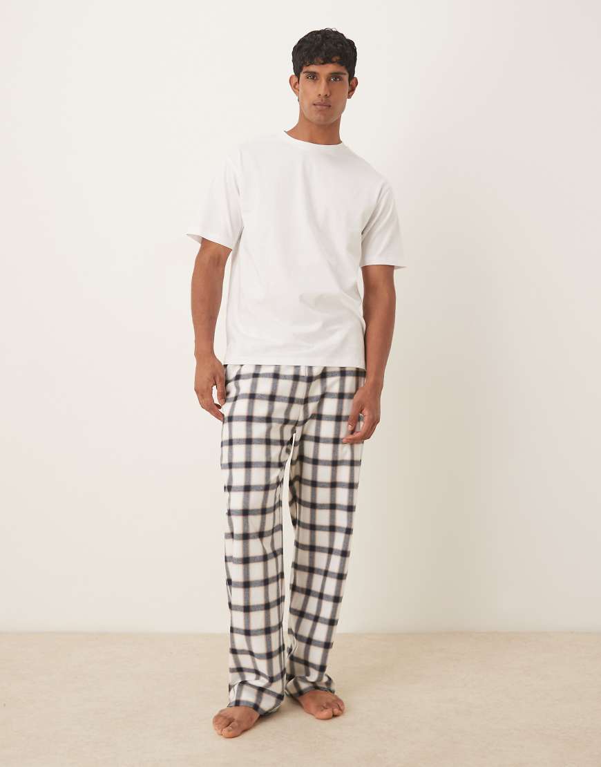 ASOS DESIGN - Locker geschnittener Pyjama in creme kariert-Bunt ASOS DESIGN - Locker geschnittener Pyjama in creme kariert-Bunt von ASOS DESIGN