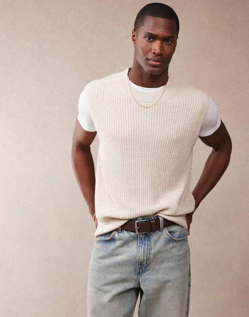 ASOS DESIGN - Locker geschnittenes Strick-Trägertop in Beige-Neutral von ASOS DESIGN