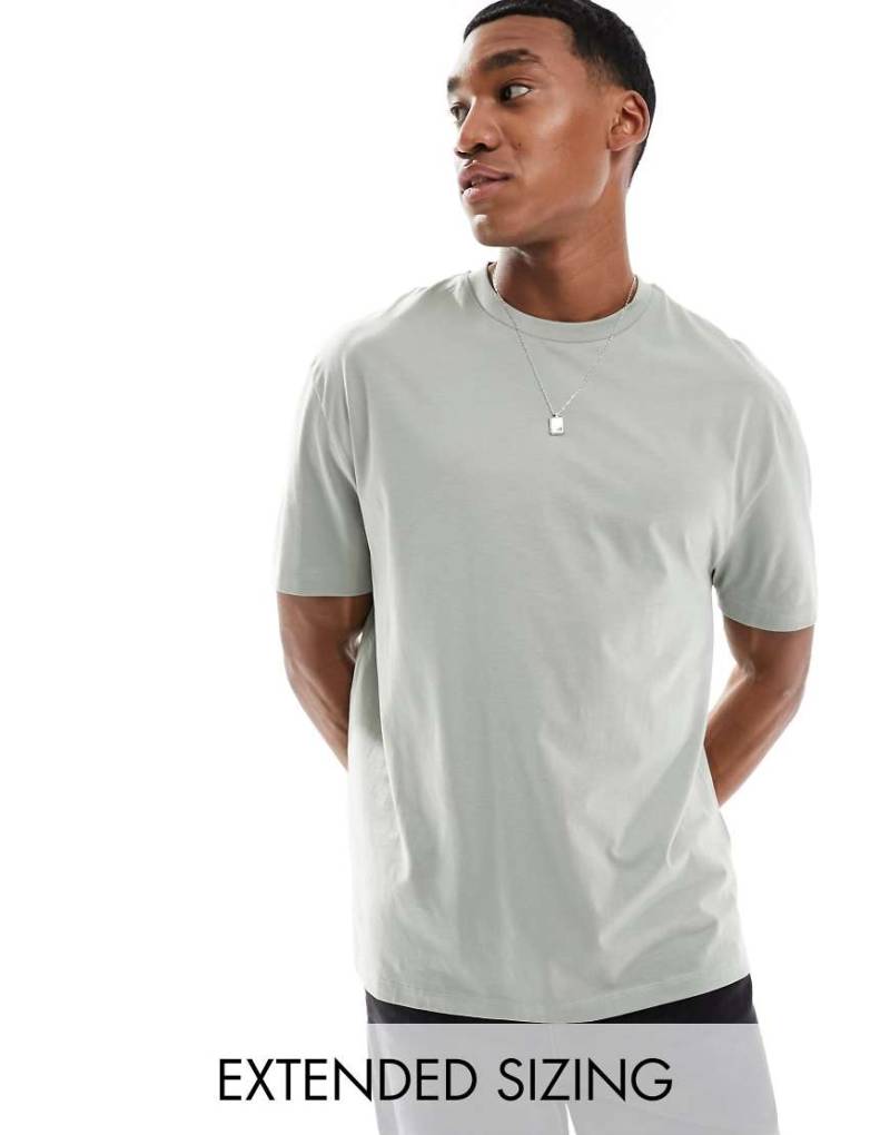 ASOS DESIGN - Locker geschnittenes Basic-T-Shirt in Hellgrün von ASOS DESIGN