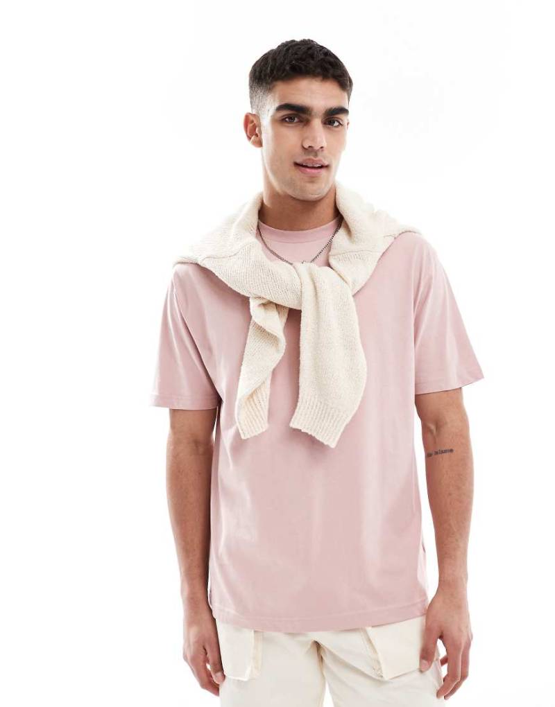 ASOS DESIGN - Basic-T-Shirt mit Relaxed Fit in Rosa von ASOS DESIGN
