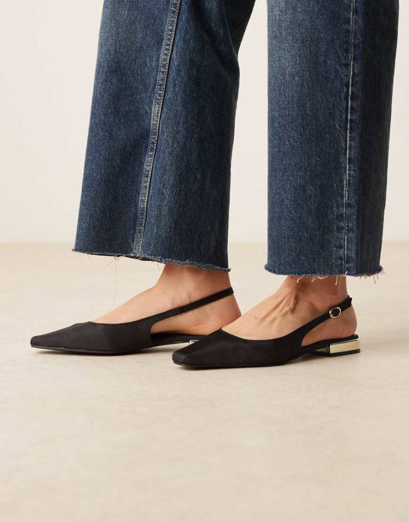 ASOS DESIGN - Logan - Slingback-Ballerinas in Schwarz von ASOS DESIGN