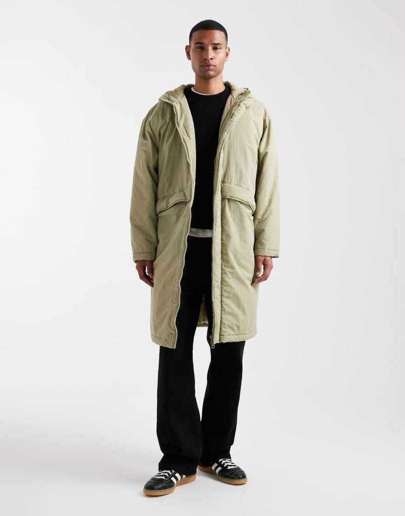 ASOS DESIGN - Longline-Parka in Grün von ASOS DESIGN