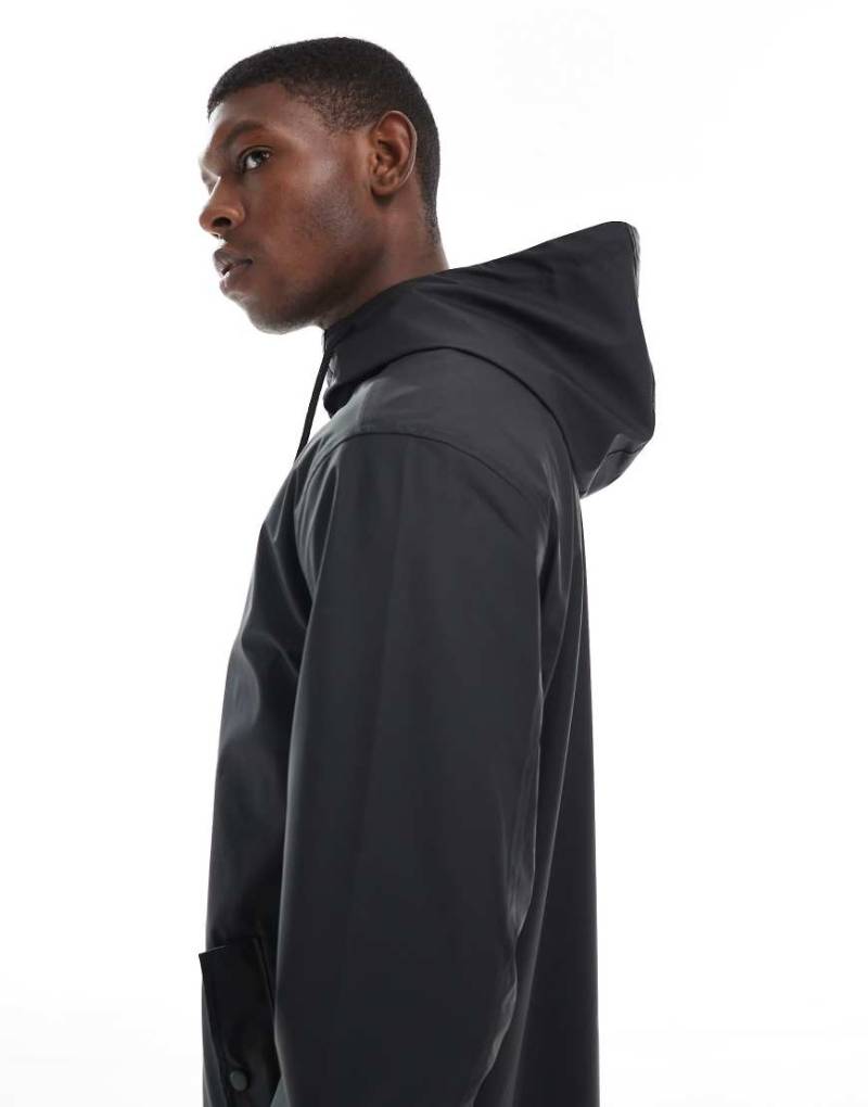 ASOS DESIGN - Longline-Windjacke in Schwarz von ASOS DESIGN