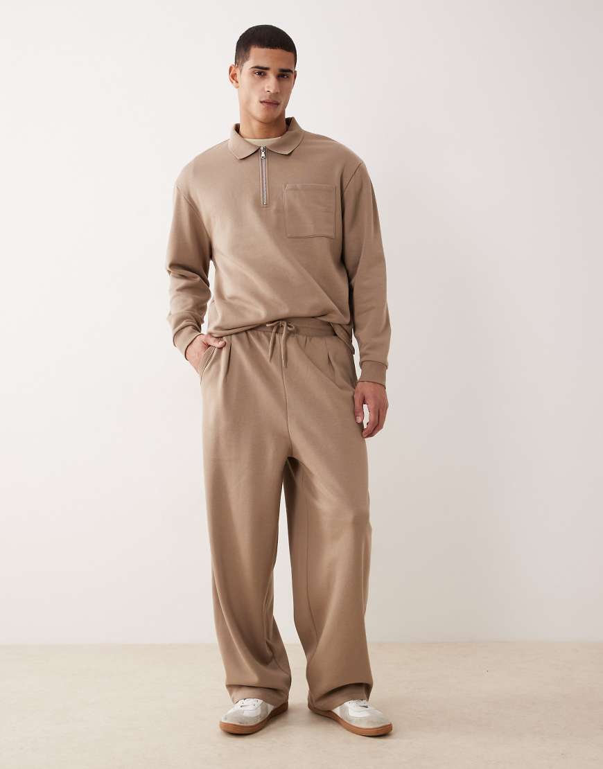 ASOS DESIGN - Loose-Fit-Jogginghose in Beige-Neutral von ASOS DESIGN