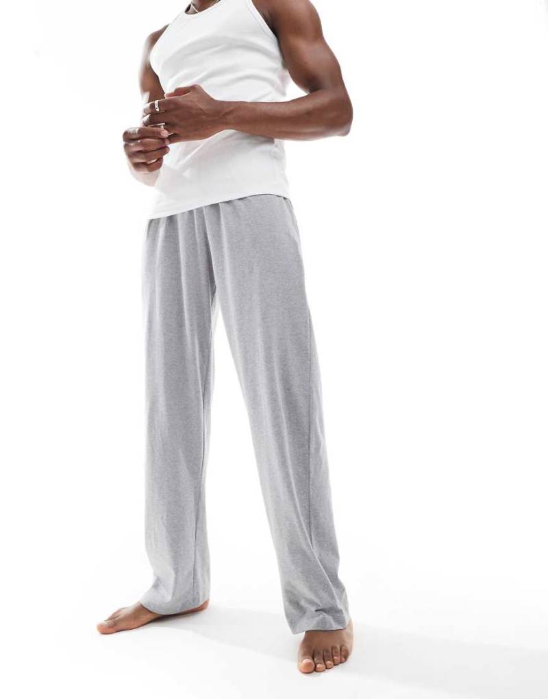 ASOS DESIGN - Lounge-Hose aus Jersey in meliertem Grau von ASOS DESIGN