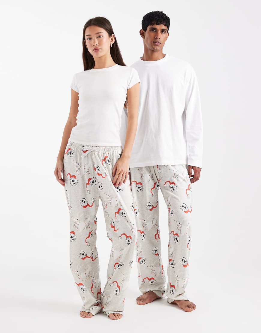 ASOS DESIGN - Lounge-Hose in Blau mit „Nightmare Before Christmas"-Print von Disney von ASOS DESIGN