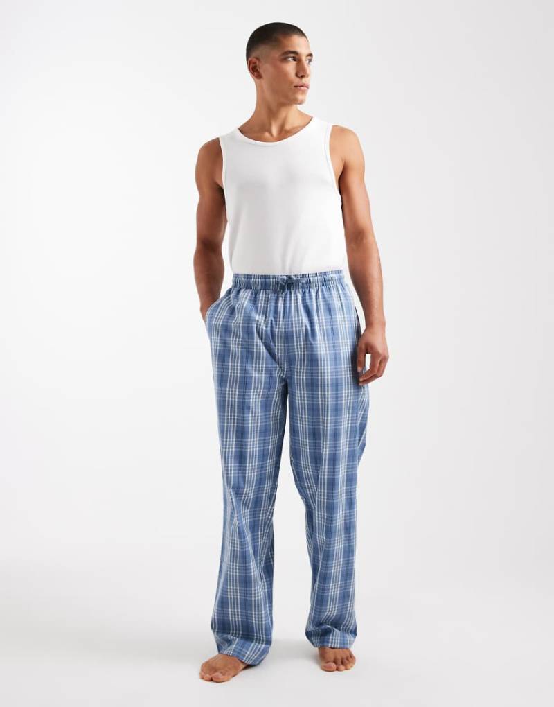 ASOS DESIGN - Lounge-Hose in Blau mit Karomuster-Bunt von ASOS DESIGN