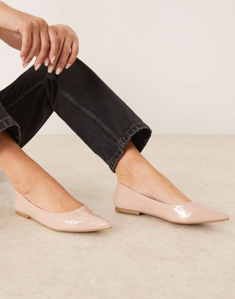 ASOS DESIGN - Lucky - Spitze Ballerinas in Beige-Neutral von ASOS DESIGN