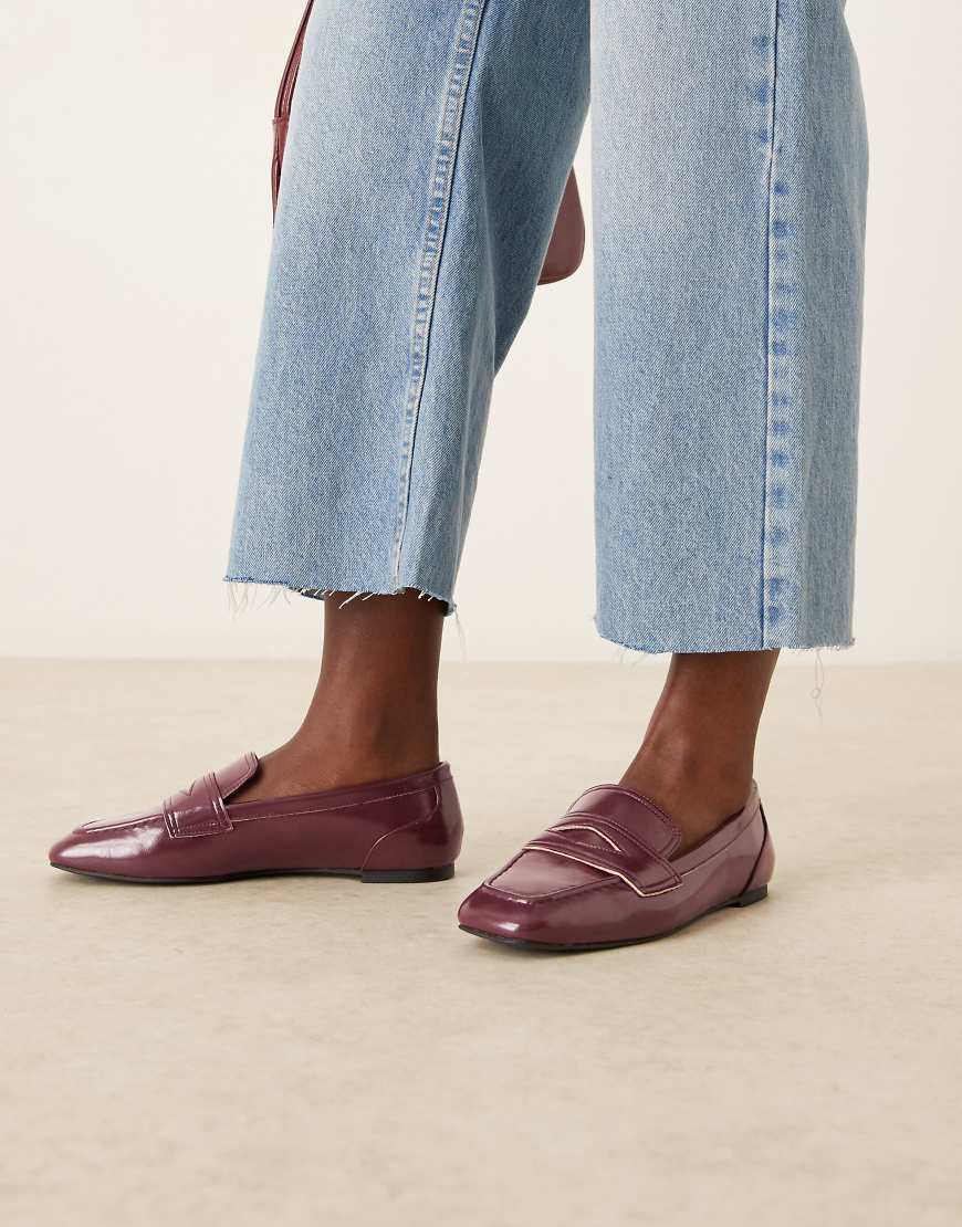 ASOS DESIGN - Malta - Loafer in Burgunderrot von ASOS DESIGN